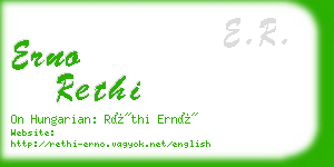 erno rethi business card